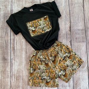 Vintage Animal Print Lounge Set Pajamas